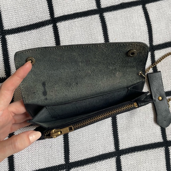 Vintage Black Leather Clutch - Picture 4 of 4